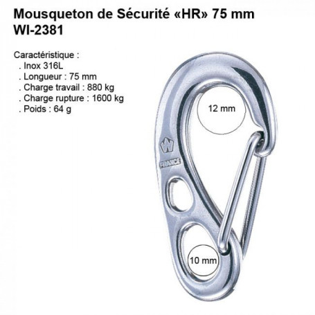 WICHARD - Mousqueton double sécurité en vente sur