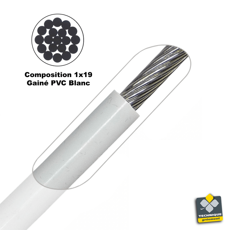 Câble Inox 316 Souple 7x19 – Diamètre 10 Mm – Couronne De 20 Mètres – Charge De Rupture ~5000 Kg - 11