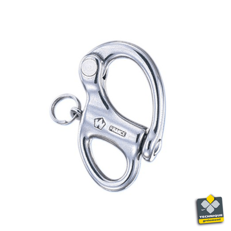 Lot De 2 Mousquetons Drisse Avec œil - Longueur 45mm - Inox A4 316 - Qualité Marine