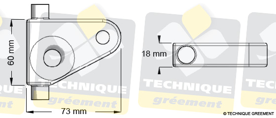 Dimensions noix de vit de mulet ZSpars, sans ergot, Z1189